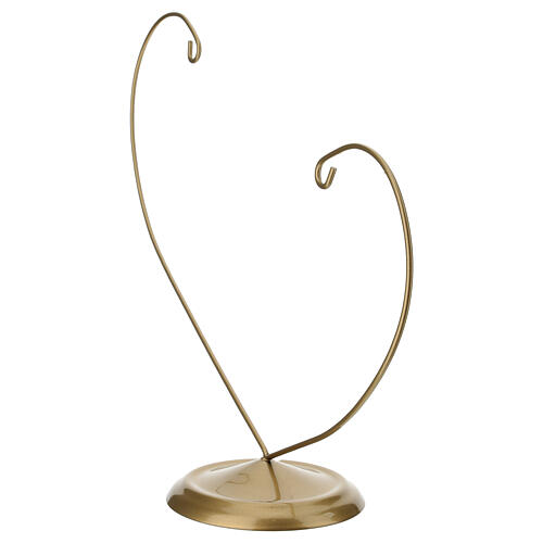 Kugelständer mit zwei Haken, goldfarben, für Kugeln Ø 120 mm – Metall 4