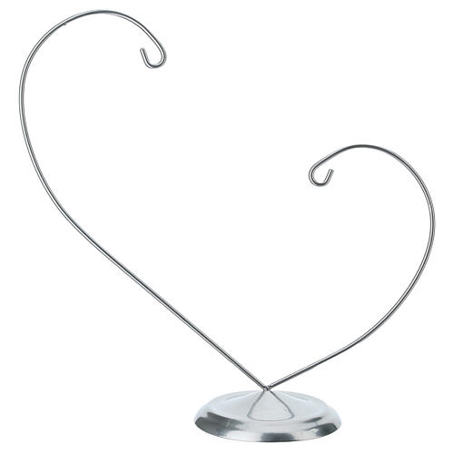 Kugelständer mit zwei Haken, silberfarben, für Kugeln Ø 120 mm – Metall 1