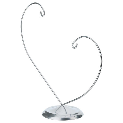 Kugelständer mit zwei Haken, silberfarben, für Kugeln Ø 120 mm – Metall 4