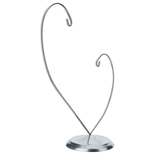 Doppio gancio argento per palline 120mm 3