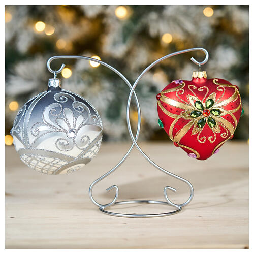 Double silver hook for 120mm Christmas ornaments 2