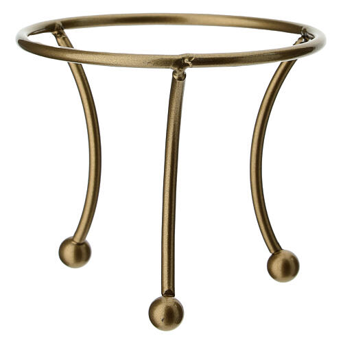 Suporte triplo dourado para bola de Natal de 100 mm 1