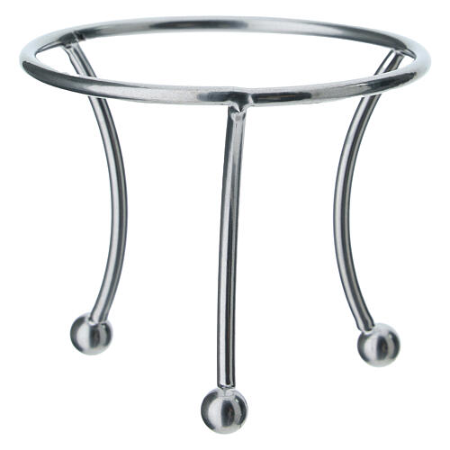 Three-legged silver support for 4-inch Christmas ball 1