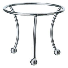 Sostegno tre piedi argento per pallina 100mm