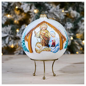 Support à trois pieds doré pour boule de Noël 150 mm