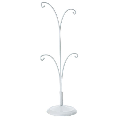 Soporte con 4 ganchos blanco para bolas de 100 mm 3