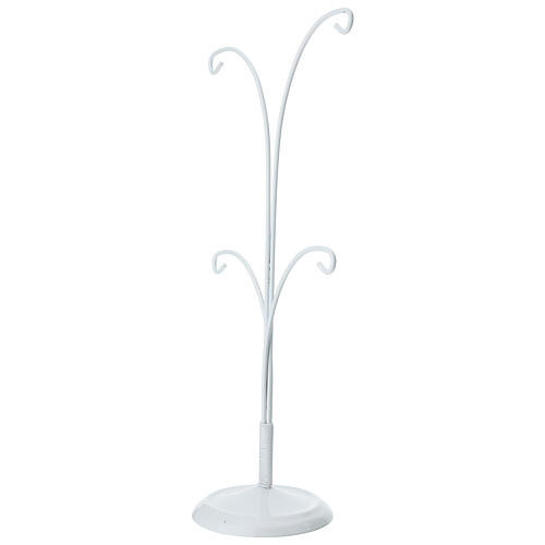 Sostegno con 4 ganci bianco per palline 100mm 2