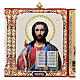 Polittico icona stampata su legno 28x15 cm cofanetto rosso s2