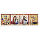 Polittico icona stampata su legno 28x15 cm cofanetto rosso s4