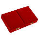 Polittico icona stampata su legno 28x15 cm cofanetto rosso s8