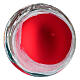 Pallina di Natale Natività decoupage fondo rosso 100 mm vetro soffiato s5