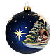 Pallina Natività vetro soffiato dipinta 100 mm per albero Natale s4
