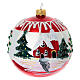 Hand-painted blown glass Christmas ball with Santa Claus, 4 in s5