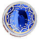 Bola de Navidad paisaje fondo azul lúcido 100 mm vidrio soplado s5