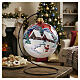 Red blown glass tree ornament with Santa landscape 120 mm s2