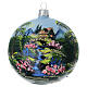 Set of 4 blown glass Christmas balls, 4 seasons, hand-painted, 4 in s3