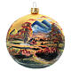 Set 4 bolas de Navidad de vidrio soplado 4 estaciones decoración a mano 100 mm s4