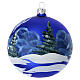 Set 4 bolas de Navidad de vidrio soplado 4 estaciones decoración a mano 100 mm s9