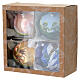 Set 4 bolas de Navidad de vidrio soplado 4 estaciones decoración a mano 100 mm s10