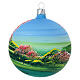 Pallina primaverile decoupage vetro soffiato 100 mm s5