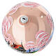 Boule paysage printanier rose en verre soufflé 150 mm s7