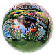 Spring Ball Ornament Landscape Pink in Blown Glass, 150 mm s3