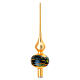 Blown glass Christmas tree topper with autumn landscape, 14 in s1