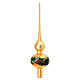 Blown glass Christmas tree topper with autumn landscape, 14 in s4