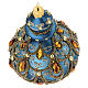 Decoración árbol Navidad verde azulado vidrio soplado 120x100 mm s3