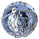 Bola frost plata decorada a mano strass 80 mm vidrio soplado s4