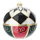 Bola Navidad motivo estilo circo multicolor vidrio soplado 150 mm s1