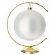 Pallina scena innevata pittura oro 24 carati vetro soffiato 150 mm con gancio s5