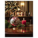 Luxury blown glass Christmas ball with Santa Claus, 6 in, 24 carat gold painting s2