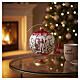 Luxury blown glass Christmas ball with Santa Claus, 6 in, 24 carat gold painting s2