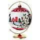 Luxury blown glass Christmas ball with Santa Claus, 6 in, 24 carat gold painting s4