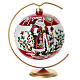 Pallina Babbo Natale vetro soffiato lusso 150 mm pittura oro 24 carati s1