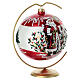 Pallina Babbo Natale vetro soffiato lusso 150 mm pittura oro 24 carati s3