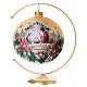 Set mit Weihnachtskugel und Ständer, Motiv Heilige Familie mit 24-Karat-Goldakzenten – Ø 15 cm, mundgeblasenes Glas s1