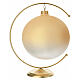 Set mit Weihnachtskugel und Ständer, Motiv Heilige Familie mit 24-Karat-Goldakzenten – Ø 15 cm, mundgeblasenes Glas s5