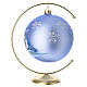 Boule verre soufflé montagne enneigée peinture or massif 150 mm s5