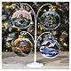 Kit of 4 blown glass balls and display hook, 4 seasons, 4 in s2