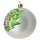 Spherical glass bauble with the Easter Bunny, blown glass, 4 in s2