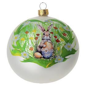 Bola esférica conejito pascual vidrio soplado 100 mm