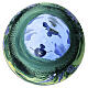 Bola esférica azul paisagem de montanha vidro soprado 90 mm s6