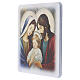 Quadretto legno Sacra Famiglia neomoderna 20x20 cm con scatola s2