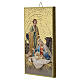 Tavoletta oro mosaico Sacra Famiglia 15x10 cm s2