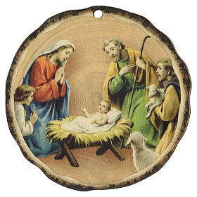 Weihnachtsbaum-Anhänger Heilige Familie – Set 3 Stück, MDF, 9 cm