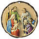 Set of 3 decorations for Christmas tree in MDF, Holy Family, 3.5 in s4