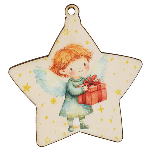 Decoración SET 3PZ. Estrellita MDF angelitos 10x10 cm 4