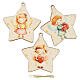 Decoración SET 3PZ. Estrellita MDF angelitos 10x10 cm s1